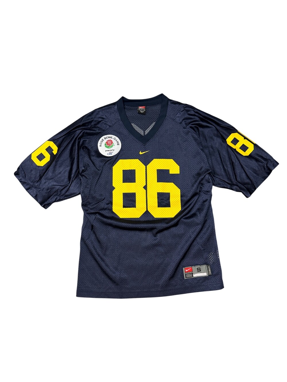 Michigan Wolverines Jersey Mens Small Blue NCAA Football Nike Rose Bowl Game 86